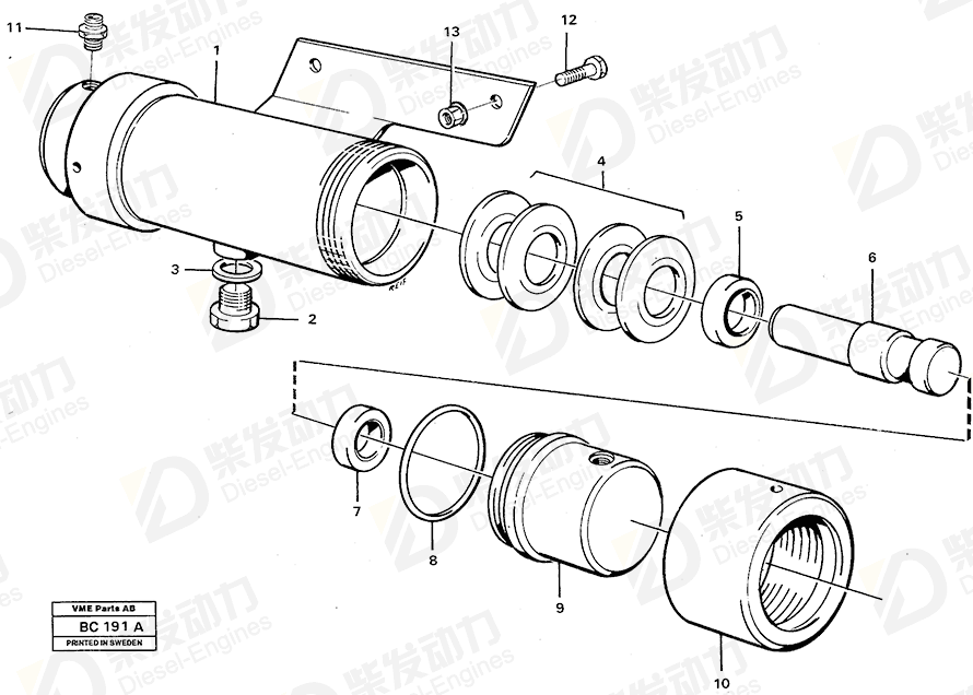 VOLVO Thrust ring 4940602 Drawing VOLVO Thrust ring 4940602 Drawing