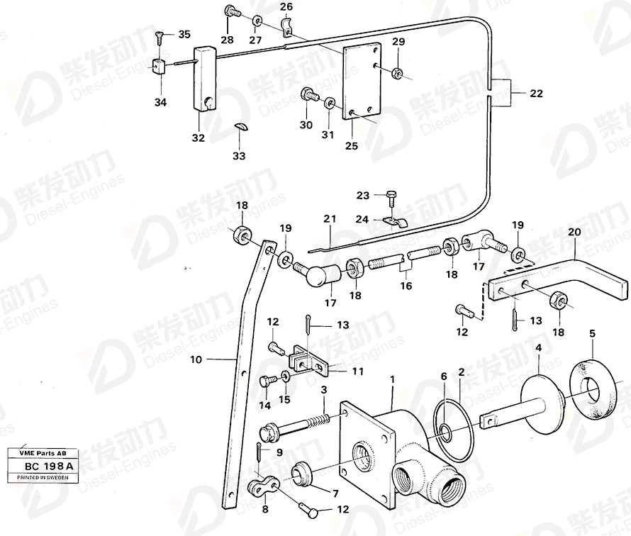 VOLVO Control wire 4821671 Drawing