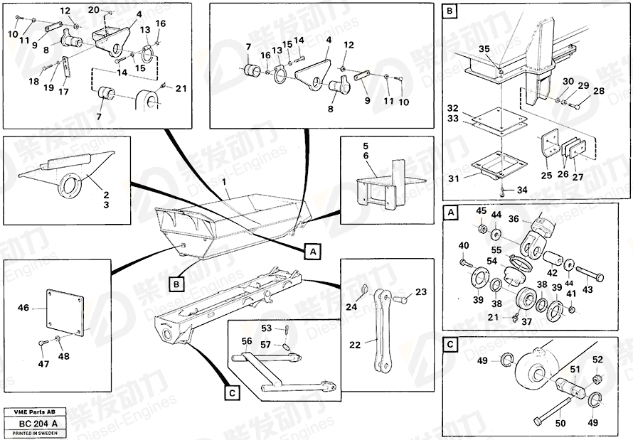 VOLVO Support 4941959 Drawing