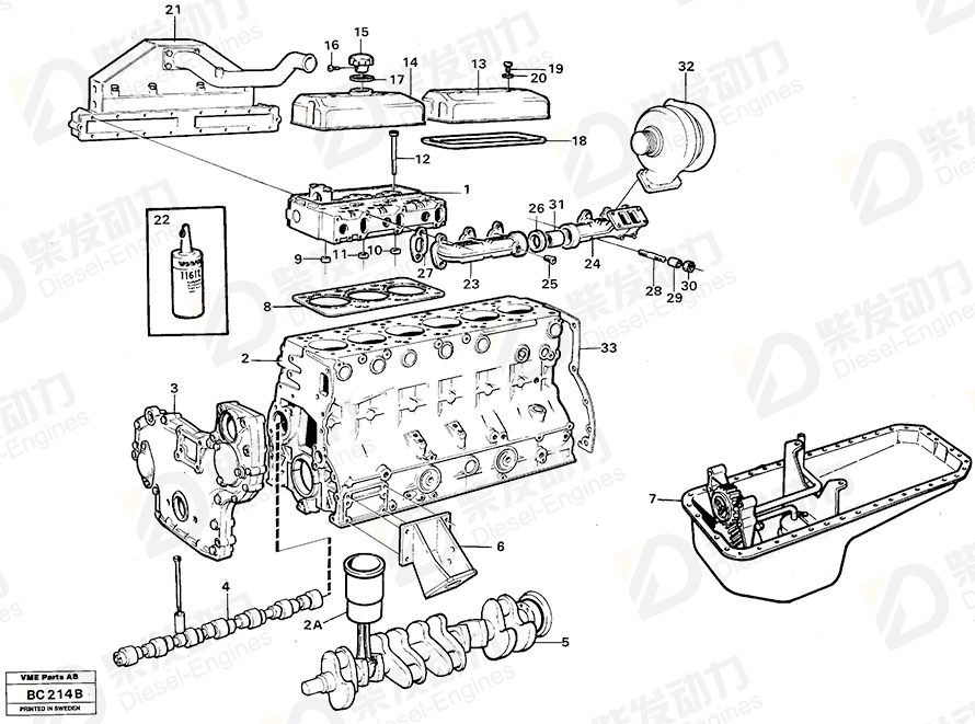 VOLVO Exhaust Manifold 3978602 Drawing
