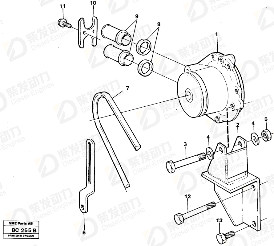 VOLVO Bracket 11030679 Drawing