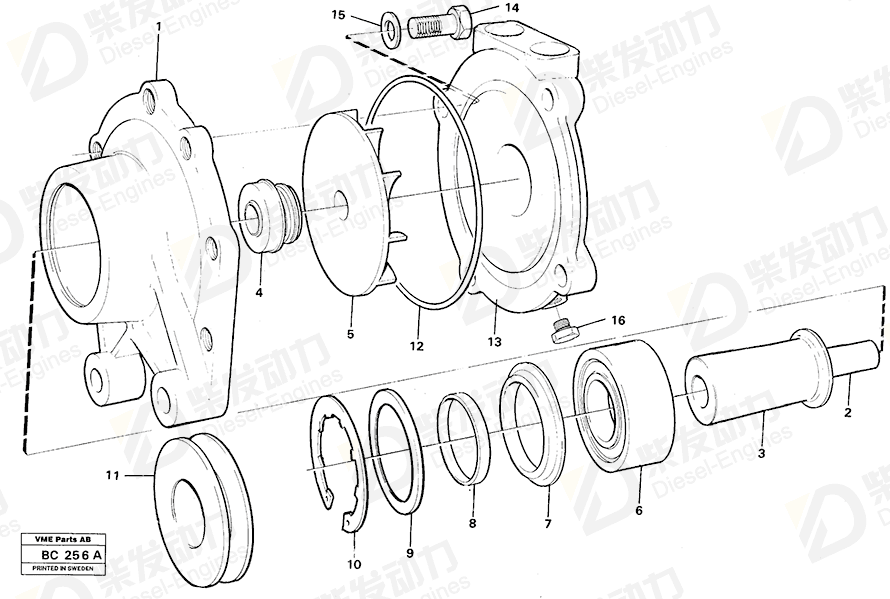 VOLVO Pulley 11030841 Drawing