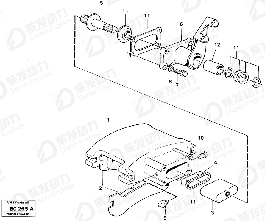 VOLVO Lubricating nipple 6212694 Drawing VOLVO Lubricating nipple 6212694 Drawing