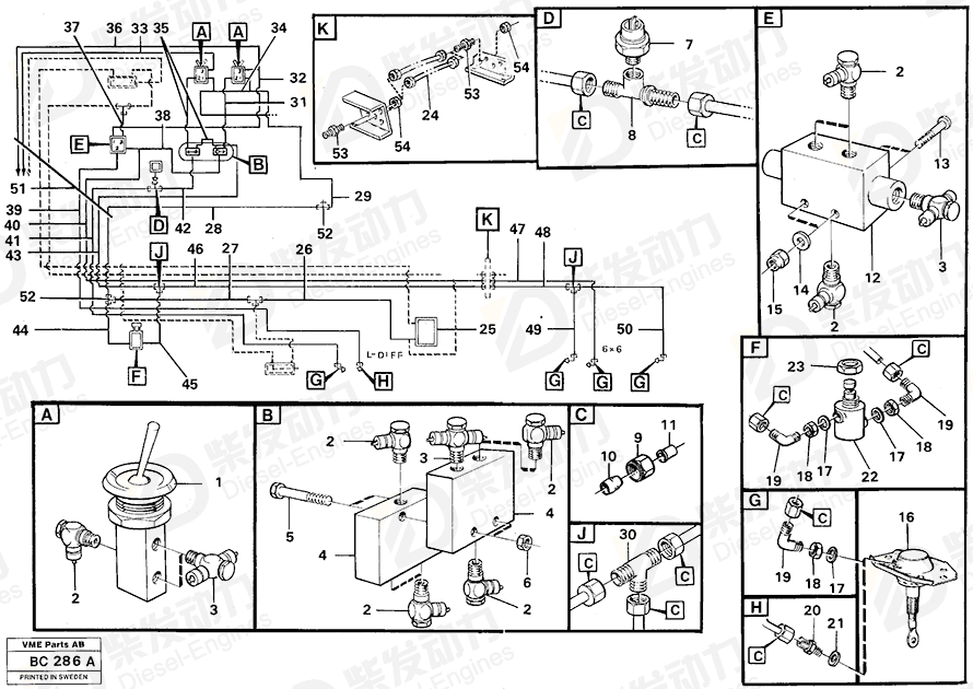 VOLVO Shuttle valve 4941556 Drawing VOLVO Shuttle valve 4941556 Drawing