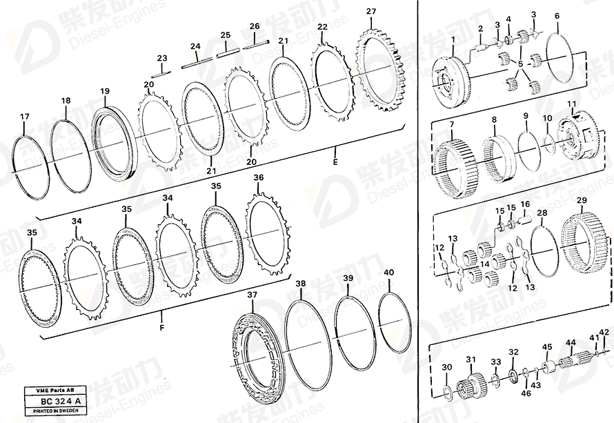 VOLVO Thrust ring 11992143 Drawing VOLVO Thrust ring 11992143 Drawing