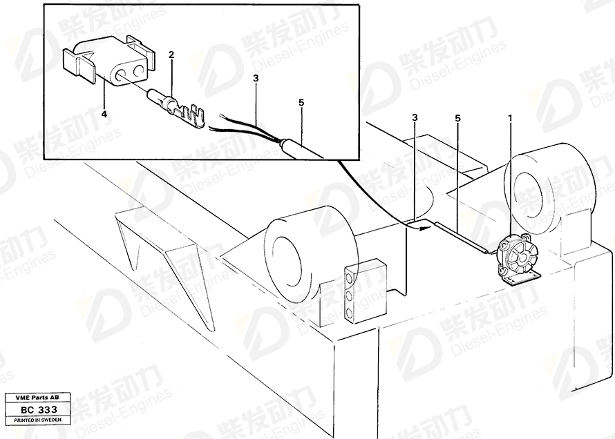VOLVO Cable harness 11078188 Drawing
