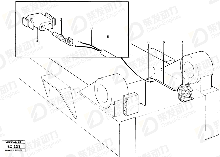 VOLVO Cable harness 11078188 Drawing VOLVO Cable harness 11078188 Drawing