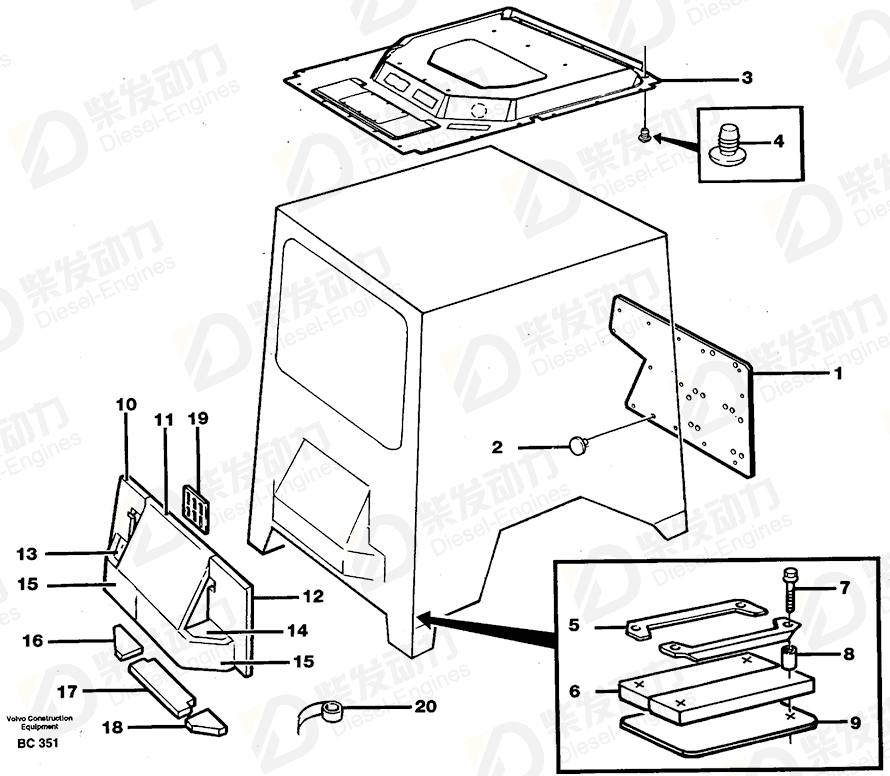 VOLVO Spacer sleeve 11057458 Drawing VOLVO Spacer sleeve 11057458 Drawing