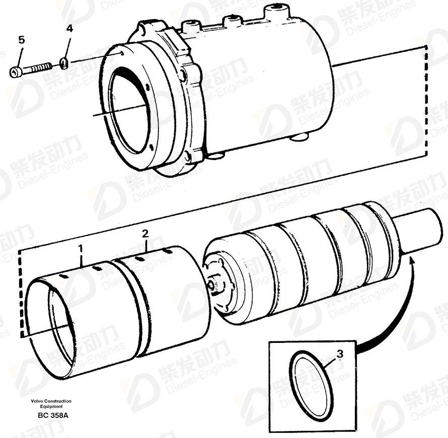 VOLVO Injection timing device 1638092 Drawing VOLVO Injection timing device 1638092 Drawing