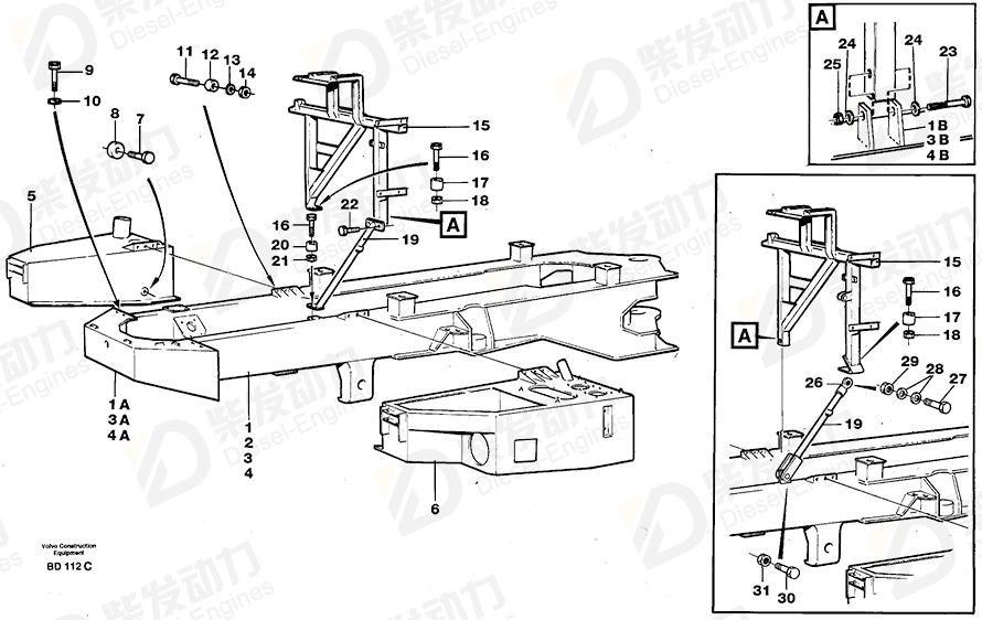 VOLVO Bracket 11056104 Drawing