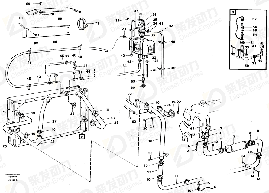 VOLVO Oil cooler 11033553 Drawing