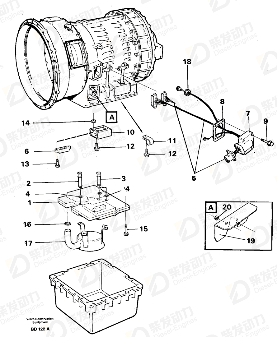 VOLVO Oil pipe 11037321 Drawing