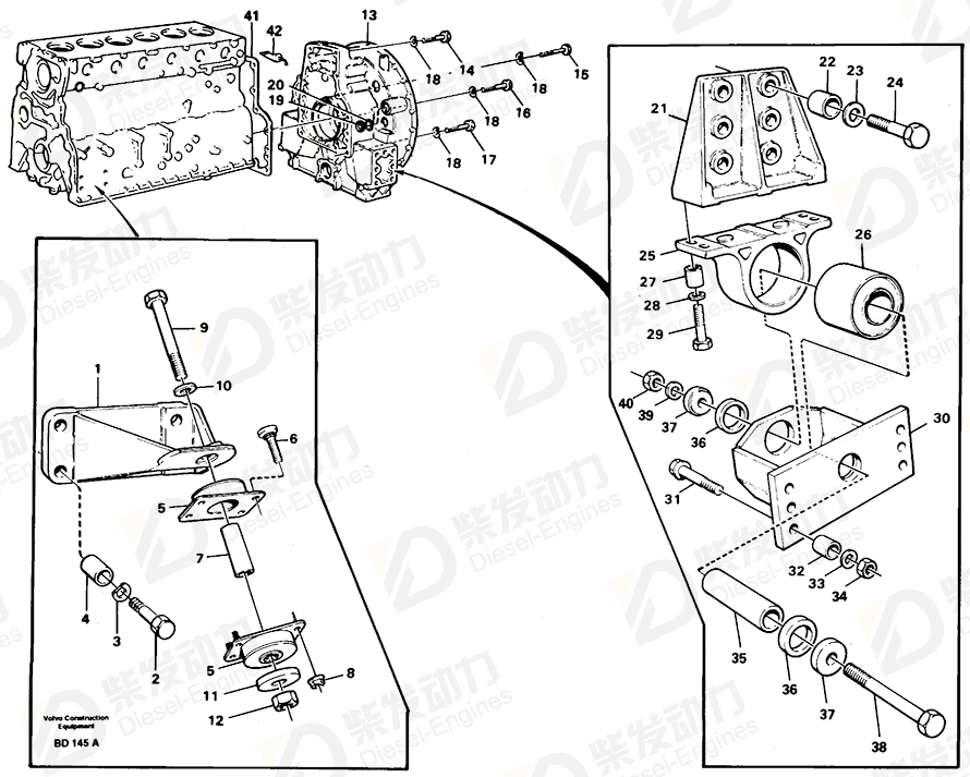 VOLVO Engine anchorage 468317 Drawing