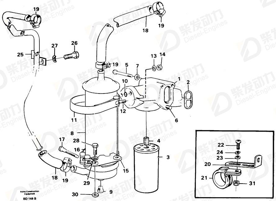 VOLVO Water pipe 4777189 Drawing