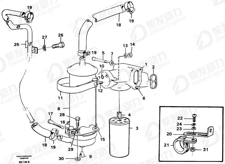 VOLVO Housing 422812 Drawing
