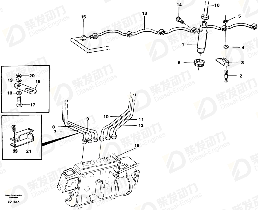VOLVO Delivery pipe 1545091 Drawing