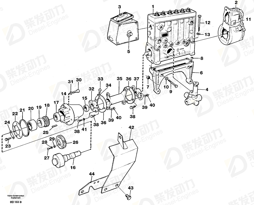 VOLVO Injection pump 11031136 Drawing