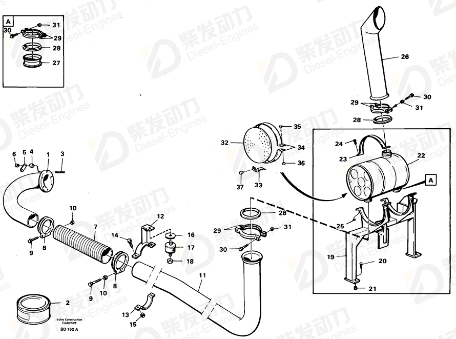 VOLVO Bracket 11057797 Drawing