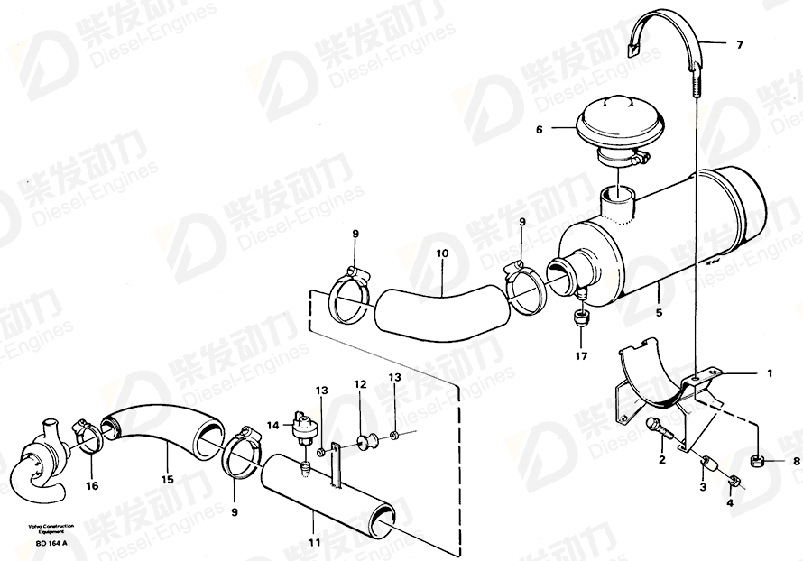 VOLVO Bracket 11050356 Drawing