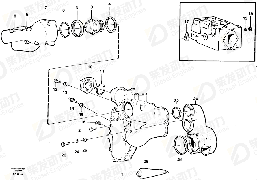 VOLVO Connection pipe 4775225 Drawing