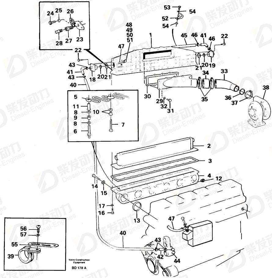 VOLVO Water pipe 11031215 Drawing VOLVO Water pipe 11031215 Drawing
