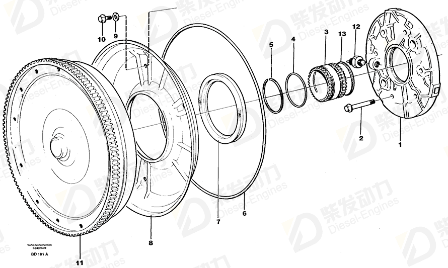 VOLVO Torque converter 11036968 Drawing