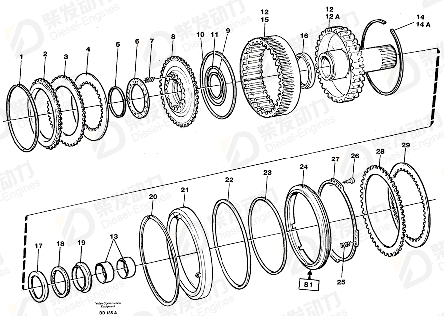 VOLVO Sealing ring 1656785 Drawing