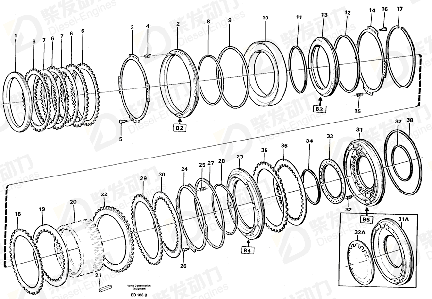 VOLVO Spring retainer 1650300 Drawing