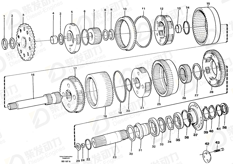 VOLVO Ring gear 11037387 Drawing