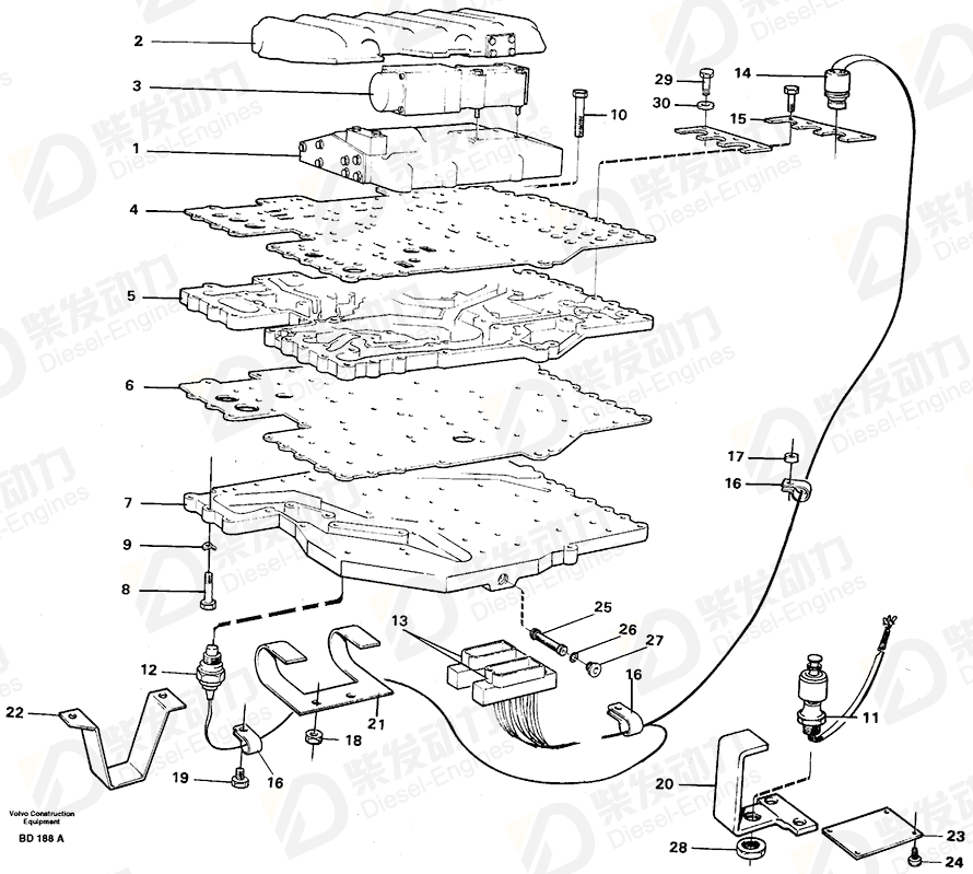 VOLVO Clamp 7190635 Drawing