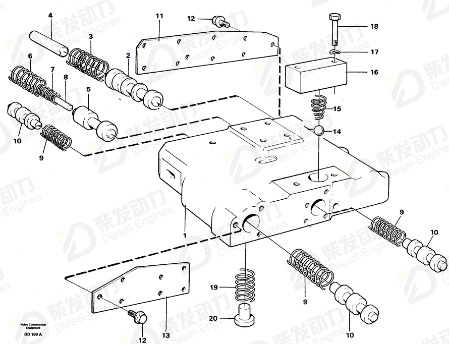 VOLVO Valve housing 1656546 Drawing VOLVO Valve housing 1656546 Drawing