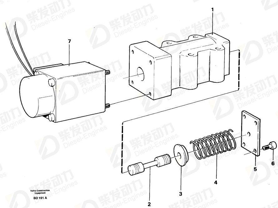 VOLVO Control solenoid 1650715 Drawing VOLVO Control solenoid 1650715 Drawing