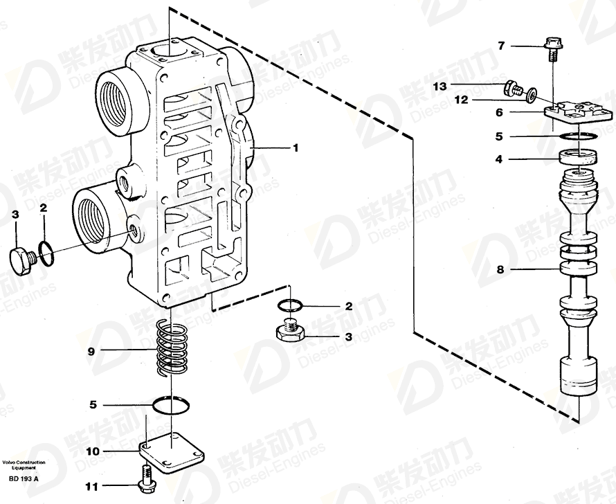 VOLVO Valve 1656380 Drawing