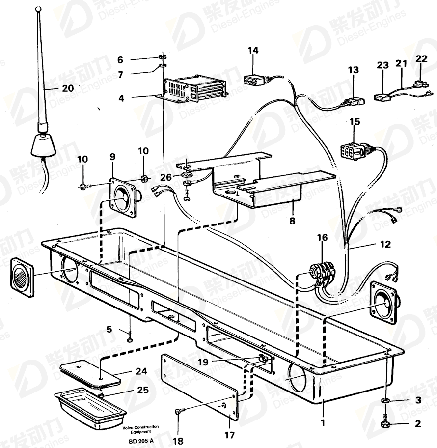 VOLVO Cover 11057324 Drawing