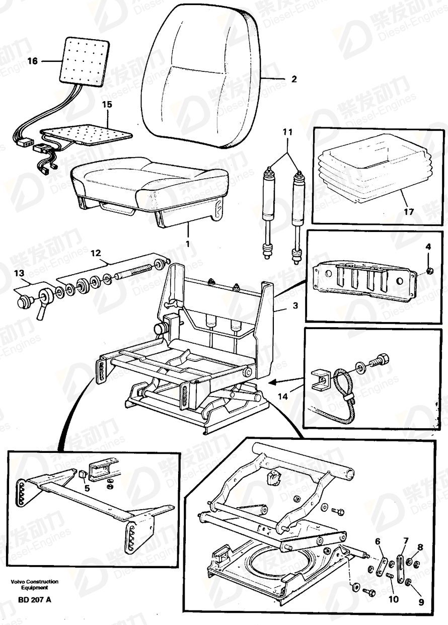 VOLVO Rubber stop 6646014 Drawing