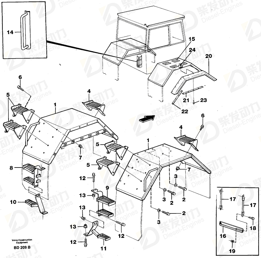 VOLVO Mudguard 11060762 Drawing