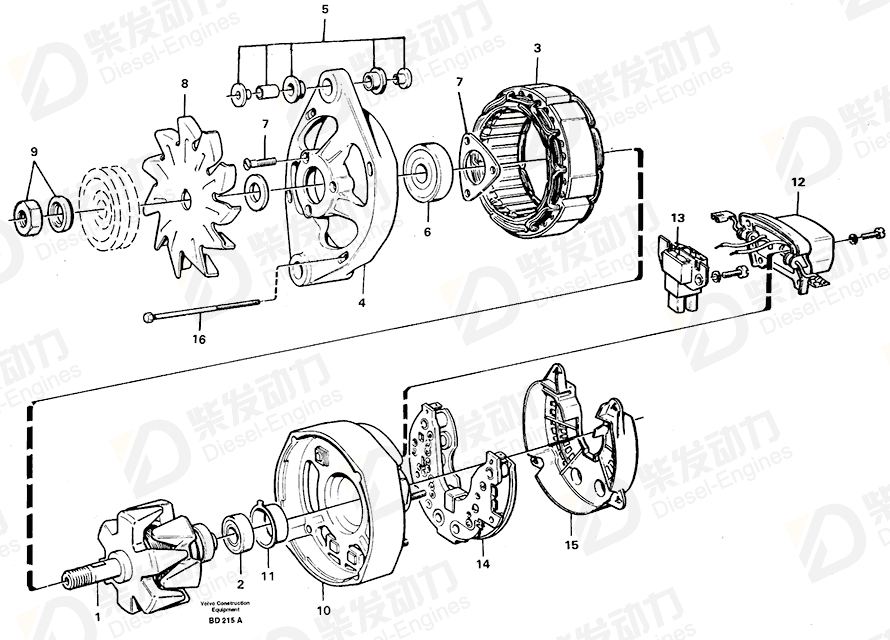 VOLVO Ball bearing 864350 Drawing VOLVO Ball bearing 864350 Drawing