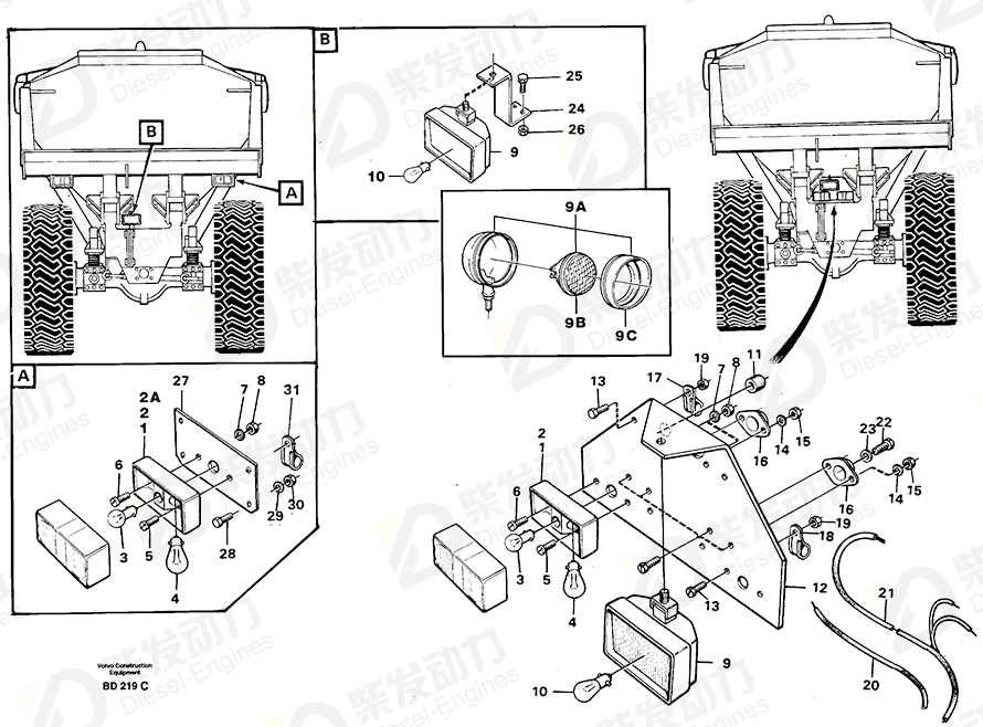 VOLVO Bracket 11050654 Drawing