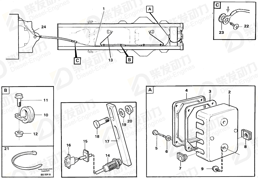 VOLVO Cable harness 4946983 Drawing