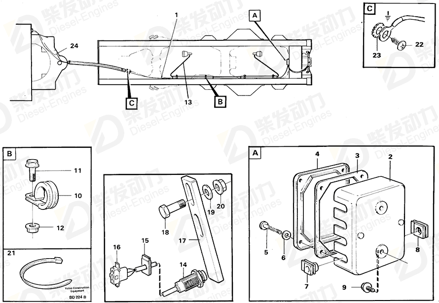 VOLVO Sems screw 965355 Drawing