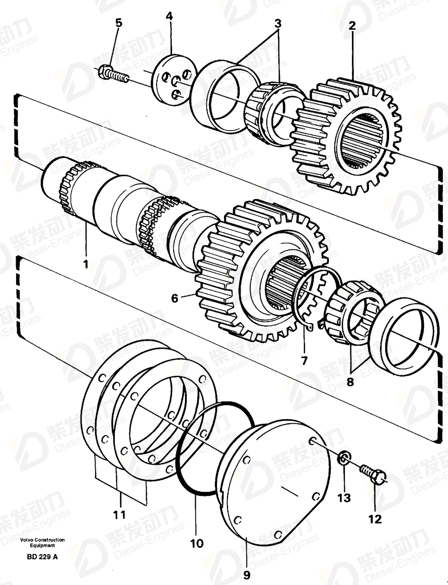 VOLVO Shaft 11036181 Drawing