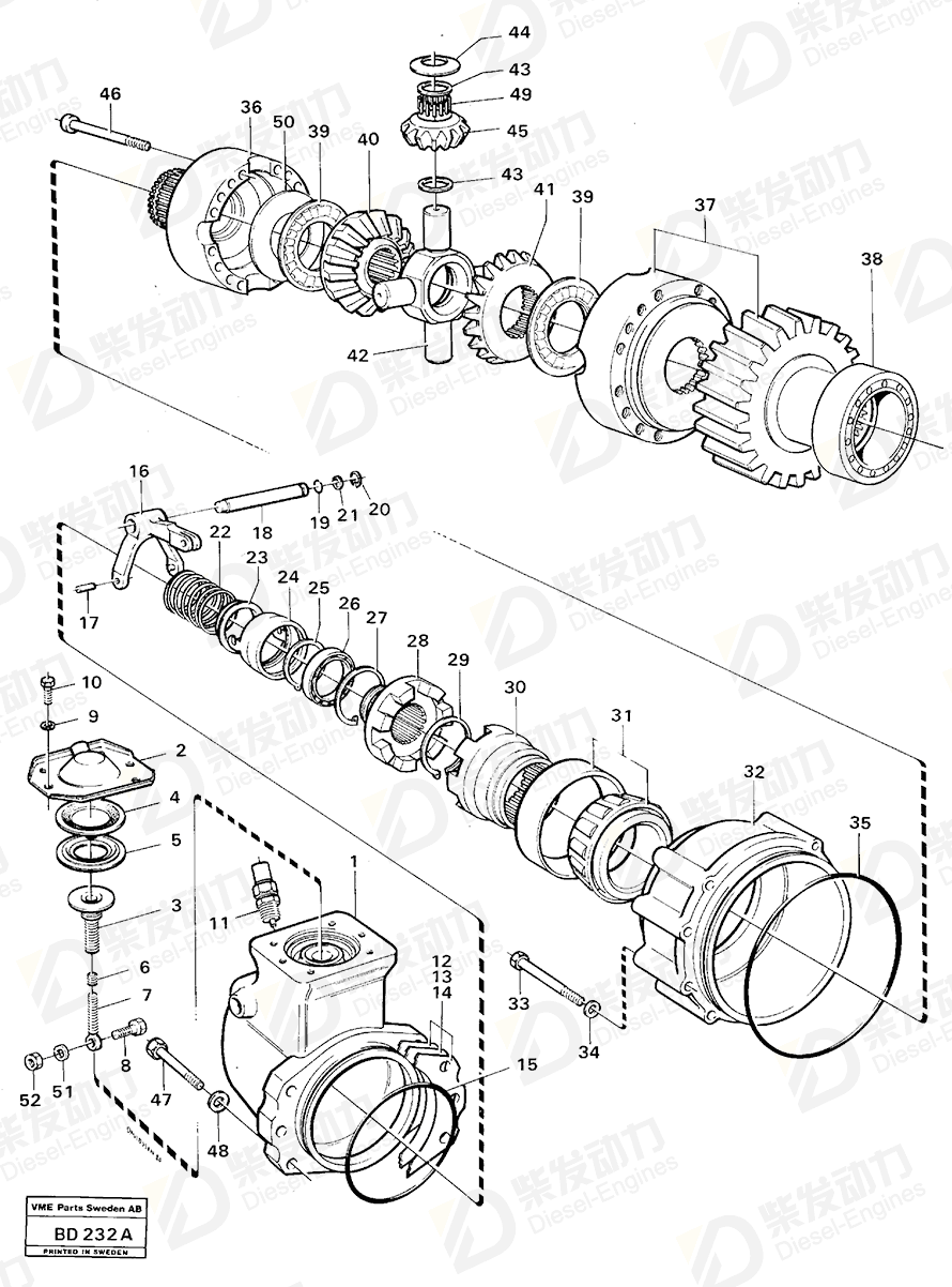 VOLVO Differential housing 4871888 Drawing VOLVO Differential housing 4871888 Drawing