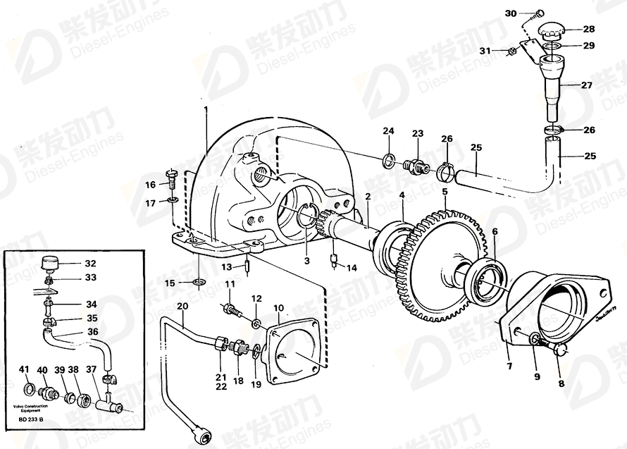 VOLVO Hose 952970 Drawing
