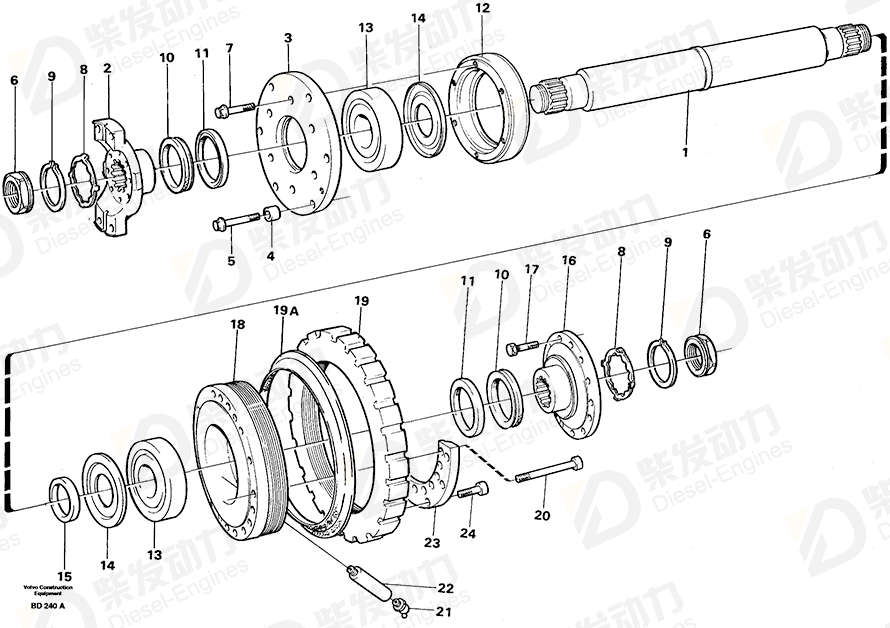 VOLVO Spacer ring 4970040 Drawing