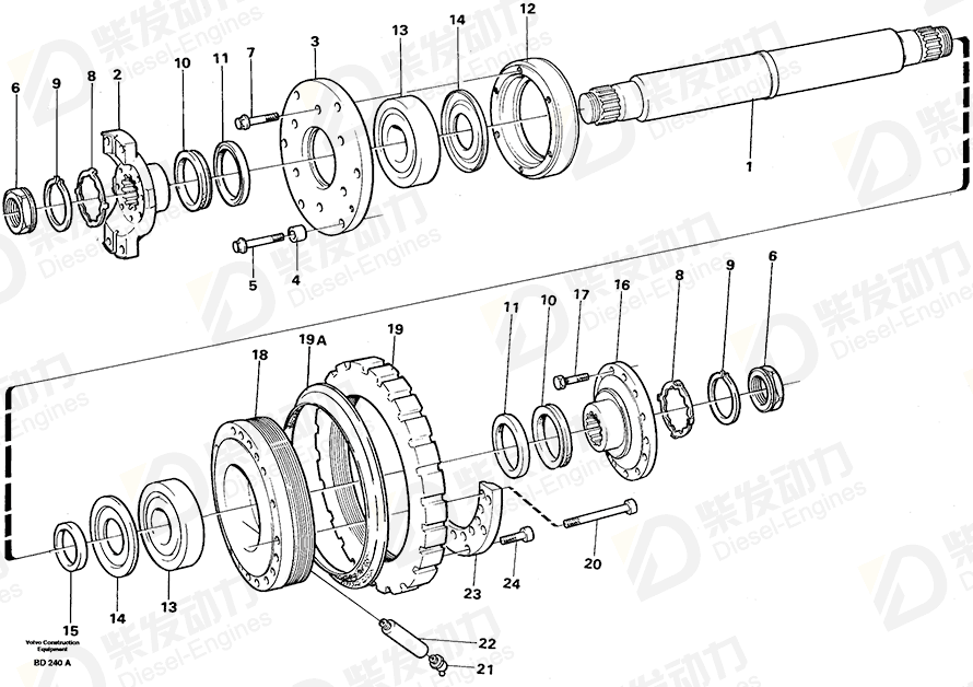 VOLVO Spacer ring 4970040 Drawing VOLVO Spacer ring 4970040 Drawing