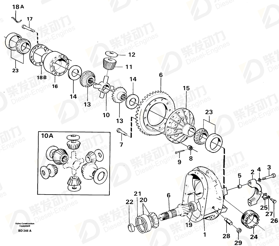 VOLVO Drive gear set 11034007 Drawing