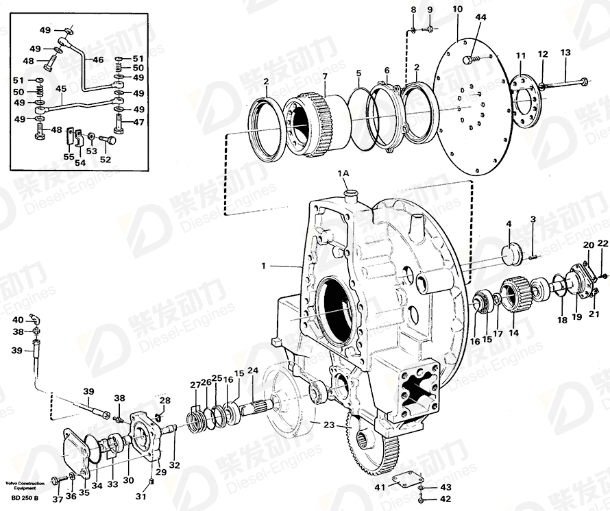 VOLVO Flywheel housing 11031888 Drawing