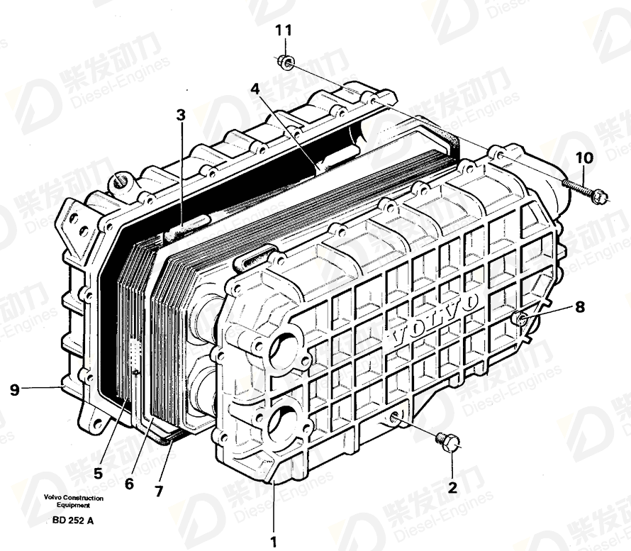 VOLVO Guide moulding 1661574 Drawing