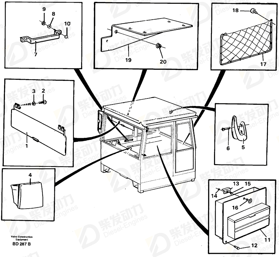 VOLVO Net pocket 4881470 Drawing VOLVO Net pocket 4881470 Drawing