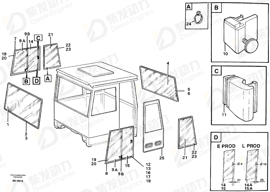 VOLVO Windscreen 11058869 Drawing VOLVO Windscreen 11058869 Drawing